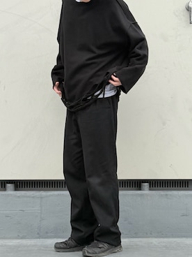 「Dickies（ディッキーズ）の【ROOPTOKYO 別注】Dickies/ディッキーズ EASY WORK PANTS イージーワークパンツ ユニセックス チノパンツ（チノパンツ、ブルー系）」を使った、Tomo大さん（メンズ・175cm）の春コーディネート