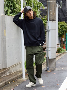 「MLB（メジャーリーグベースボール）のアイテム」を使った、Tomo大さん（メンズ・175cm）の秋コーディネート