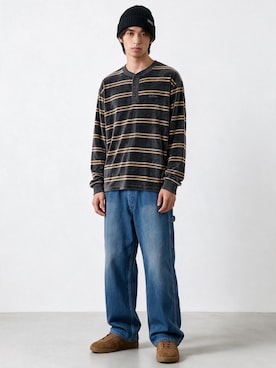 「orSlow（オアスロウ）のアイテム」を使った、Tomo大さん（メンズ・175cm）の秋コーディネート