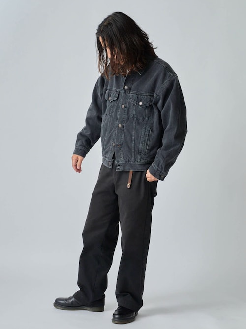 orSlow/オアスロウ ORGANIC COTTON FLANNEL CHECK LINING BLACK DENIM