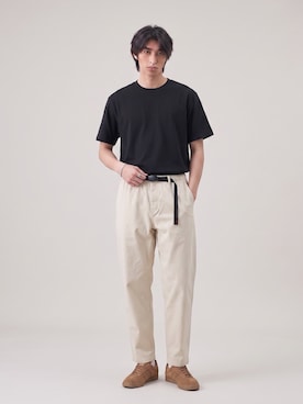 「Gramicci（グラミチ）のGramicci/グラミチ Gramicci PANT パンツ グラミチパンツ テーパード コットン ユニセックス 2026年 夏 夏服 秋服（チノパンツ、ブラウン系）」を使った、Tomo大さん（メンズ・175cm）の夏コーディネート