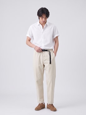 「Gramicci（グラミチ）のGramicci/グラミチ Gramicci PANT パンツ グラミチパンツ テーパード コットン ユニセックス 2026年 夏 夏服 秋服（チノパンツ、ブラウン系）」を使った、Tomo大さん（メンズ・175cm）の夏コーディネート