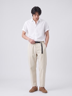 「Gramicci（グラミチ）のGramicci/グラミチ Gramicci PANT パンツ グラミチパンツ テーパード コットン ユニセックス 2026年 夏 夏服 秋服（チノパンツ、ブラウン系）」を使った、Tomo大さん（メンズ・175cm）の夏コーディネート