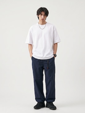 「Gramicci（グラミチ）のGramicci/グラミチ Gramicci PANT パンツ グラミチパンツ テーパード コットン ユニセックス 2026年 夏 夏服 秋服（チノパンツ、ブラウン系）」を使った、Tomo大さん（メンズ・175cm）の夏コーディネート