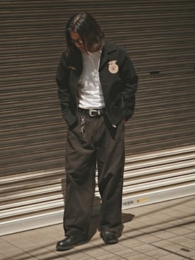 「アイテム（ミリタリージャケット）」を使った、Tomo大さん（メンズ・175cm・20代）の冬コーディネート