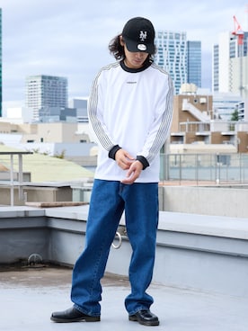 「アイテム（ジャージ）」を使った、Tomo大さん（メンズ・175cm）の冬コーディネート