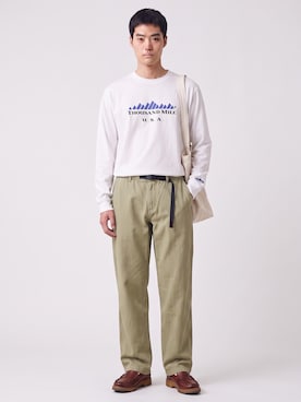 「THOUSAND MILE（サウザンドマイル）のアイテム」を使った、Tomo大さん（メンズ・175cm）の夏コーディネート