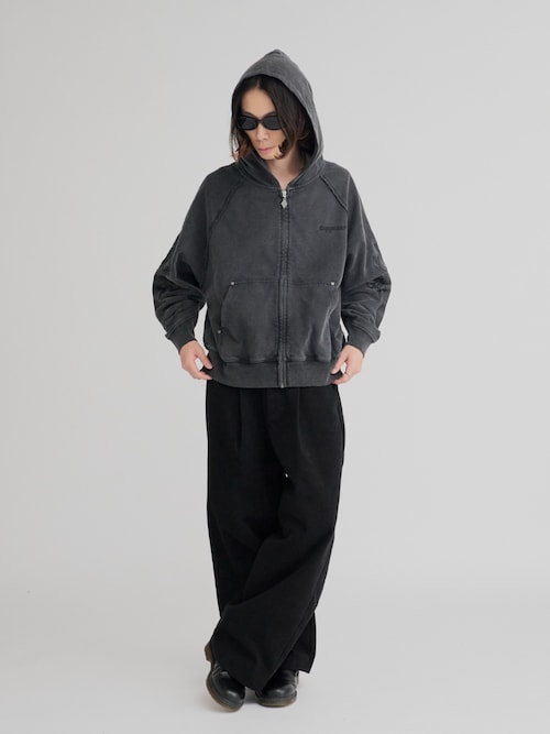 セール】SUPPLIER/サプライヤー Dagger Leather Patch Zip Hoodie