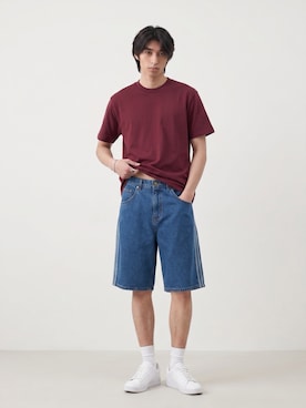 「PRO CLUB （プロクラブ）のアイテム（Tシャツ/カットソー）」を使った、Tomo大さん（メンズ・175cm）の夏コーディネート