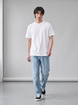 「PRO CLUB （プロクラブ）のアイテム（Tシャツ/カットソー）」を使った、Tomo大さん（メンズ・175cm）の夏コーディネート