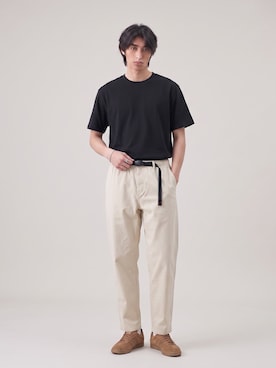 「Gramicci（グラミチ）のGramicci/グラミチ Gramicci PANT パンツ グラミチパンツ テーパード コットン ユニセックス 2026年 夏 夏服 秋服（チノパンツ、ブラウン系）」を使った、Tomo大さん（メンズ・175cm）の夏コーディネート