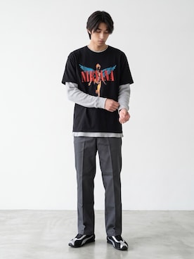 「NIRVANA（ニルヴァーナ）のアイテム」を使った、Tomo大さん（メンズ・175cm）の秋コーディネート