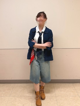 「EDWIN（エドウィン）のアイテム」を使った、shuia00さん（レディース・162cm）の夏コーディネート