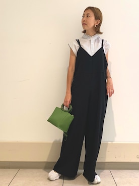 「ROPE' PICNIC（ロペピクニック）のアイテム（サロペット/オーバーオール）」を使った、ayaka *さん（レディース・153cm）の夏コーディネート