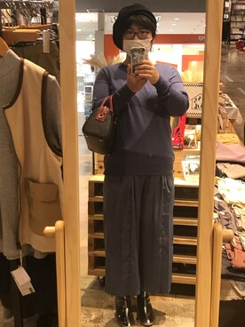 「CLAIRE（クレア）のアイテム」を使った、藤原 小百合さん（レディース・166cm）の秋コーディネート
