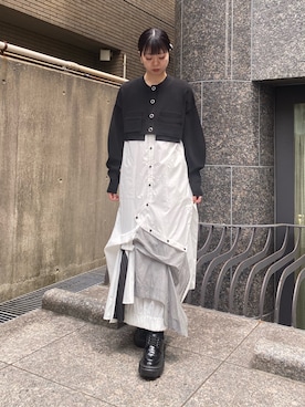 「アイテム（シャツワンピース）」を使った、YURINさん（レディース・168cm）の夏コーディネート
