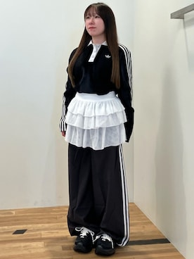 「アイテム（スウェットパンツ）」を使った、TRさん（レディース・149cm）の冬コーディネート