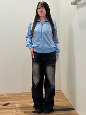 「アイテム（ジャージ）」を使った、TRさん（レディース・149cm）の冬コーディネート