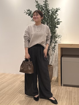 「アイテム（リング）」を使った、chihiroさん（レディース・153cm）の秋コーディネート
