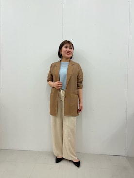 「Jena espace merveilleux（ジェナ　エスパスメルヴェイユ）のアイテム（ジャケット/アウター）」を使った、chihiroさん（レディース・153cm）の春コーディネート