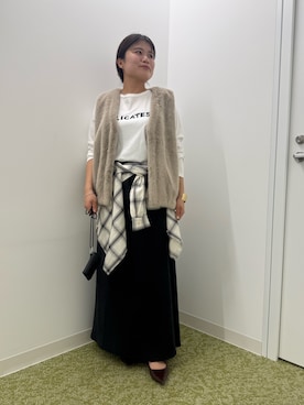 「Jena espace merveilleux（ジェナ　エスパスメルヴェイユ）のアイテム（Tシャツ/カットソー）」を使った、chihiroさん（レディース・153cm）の秋コーディネート