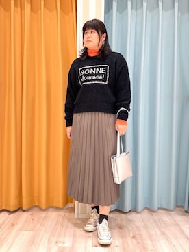 「DRESKIP（ドレスキップ）のアイテム」を使った、ツムツムさん（レディース・170cm）の冬コーディネート