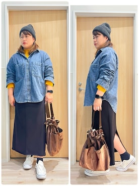 「SHOO・LA・RUE（シューラルー）のアイテム」を使った、ツムツムさん（レディース・170cm）の秋コーディネート