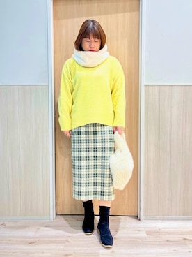 「アイテム（スカート）」を使った、ツムツムさん（レディース・170cm）の冬コーディネート