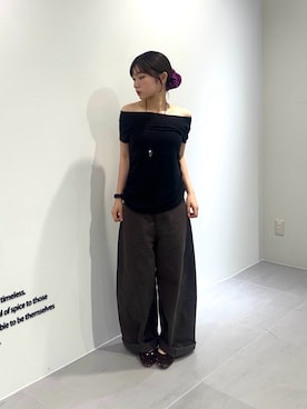 「KBF（ケイビーエフ）のアイテム（パンツ）」を使った、miyuさん（レディース・153cm）の夏コーディネート