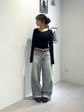 「KBF（ケイビーエフ）のアイテム（トップス）」を使った、miyuさん（レディース・153cm）の春コーディネート