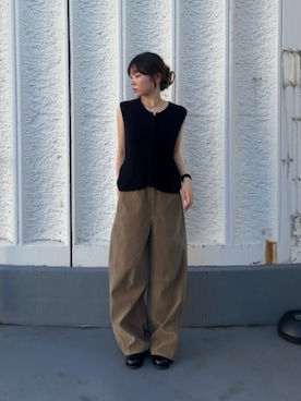 「KBF（ケイビーエフ）のアイテム（パンツ）」を使った、miyuさん（レディース・153cm）の夏コーディネート