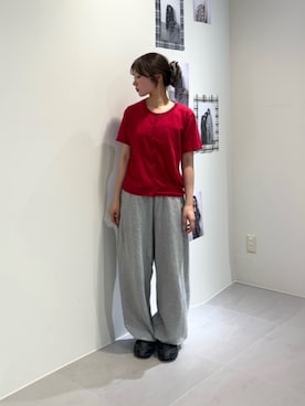 「KBF（ケイビーエフ）のビスチェSETカーディガン（カーディガン/ボレロ、レッド系）」を使った、miyuさん（レディース・153cm）の春コーディネート