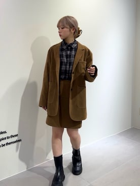 「アイテム（その他アウター）」を使った、miyuさん（レディース・153cm）の秋コーディネート