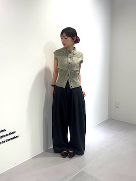 「KBF（ケイビーエフ）のアイテム（パンツ）」を使った、miyuさん（レディース・153cm）の夏コーディネート