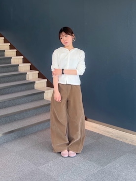 「KBF（ケイビーエフ）のアイテム（パンツ）」を使った、miyuさん（レディース・153cm）の夏コーディネート