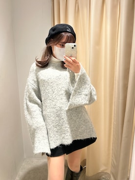 「one after another NICE CLAUP（ワンアフターアナザーナイスクラップ）のアイテム（ハンチング/ベレー帽）」を使った、けるさん（レディース・159cm）の秋コーディネート