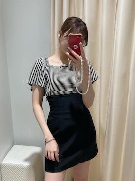 「アップヘア」｜けるさん（レディース・159cm）の夏コーディネート