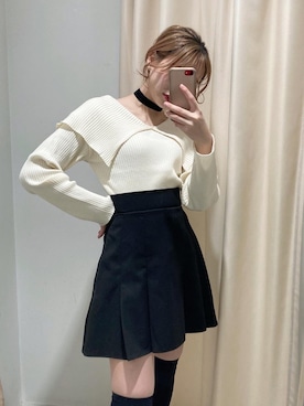 「ニーハイソックス」｜けるさん（レディース・158cm）の冬コーディネート