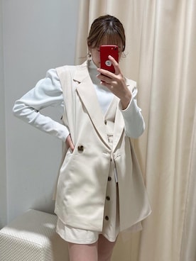 「one after another NICE CLAUP（ワンアフターアナザーナイスクラップ）のアイテム（ジャンパースカート）」を使った、けるさん（レディース・158cm）の冬コーディネート