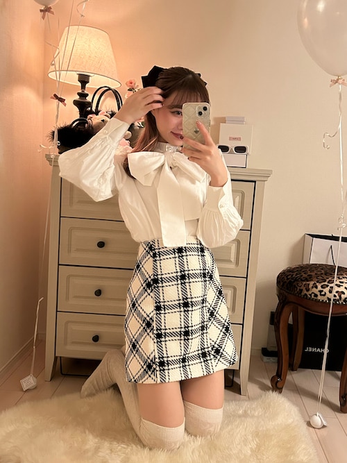 バックリボン台形スカート（スカート）｜one after another NICE CLAUP