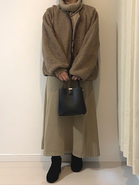 「nice claup」｜「アイテム（ブルゾン）」を使った、ayaka2096さん（レディース・152cm）の冬コーディネート
