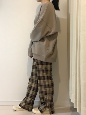 「chocomee（チョコミー）のアイテム（パンツ）」を使った、ayaka2096さん（レディース・152cm）の冬コーディネート