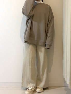 「flaner（フラネ）のアイテム（ジャケット/アウター）」を使った、ayaka2096さん（レディース・152cm）の冬コーディネート
