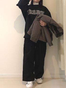 「flaner（フラネ）のアイテム（ジャケット/アウター）」を使った、ayaka2096さん（レディース・152cm）の冬コーディネート