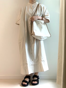 「chocomee（チョコミー）のアイテム（トートバッグ）」を使った、ayaka2096さん（レディース・152cm）の夏コーディネート