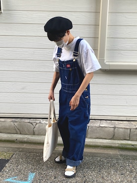 「アキコーデ」｜「アイテム（サロペット/オーバーオール）」を使った、ありさん（レディース・150cm）の秋コーディネート