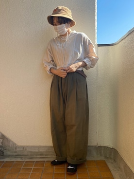 「ニコアンド」｜「アイテム（スリッポン）」を使った、ありさん（レディース・150cm）の冬コーディネート
