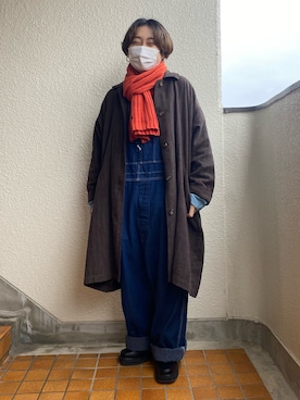 「ラルフローレン」｜「アイテム（オールインワン・サロペット）」を使った、ありさん（レディース・150cm）の冬コーディネート