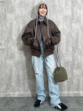「YANUK（ヤヌーク）のアイテム」を使った、noriさん（レディース・159cm）の秋コーディネート