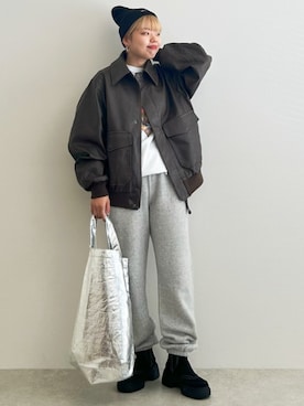 「THE SHINZONE（ザ　シンゾーン）のアイテム（スウェットパンツ）」を使った、noriさん（レディース・154cm）の秋コーディネート